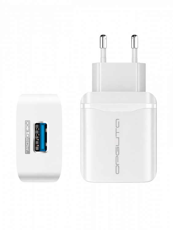 Зарядка для телефона, зарядное устройство с USB 20W адаптер QC 3.0 Орбита OT-APU30 Белый